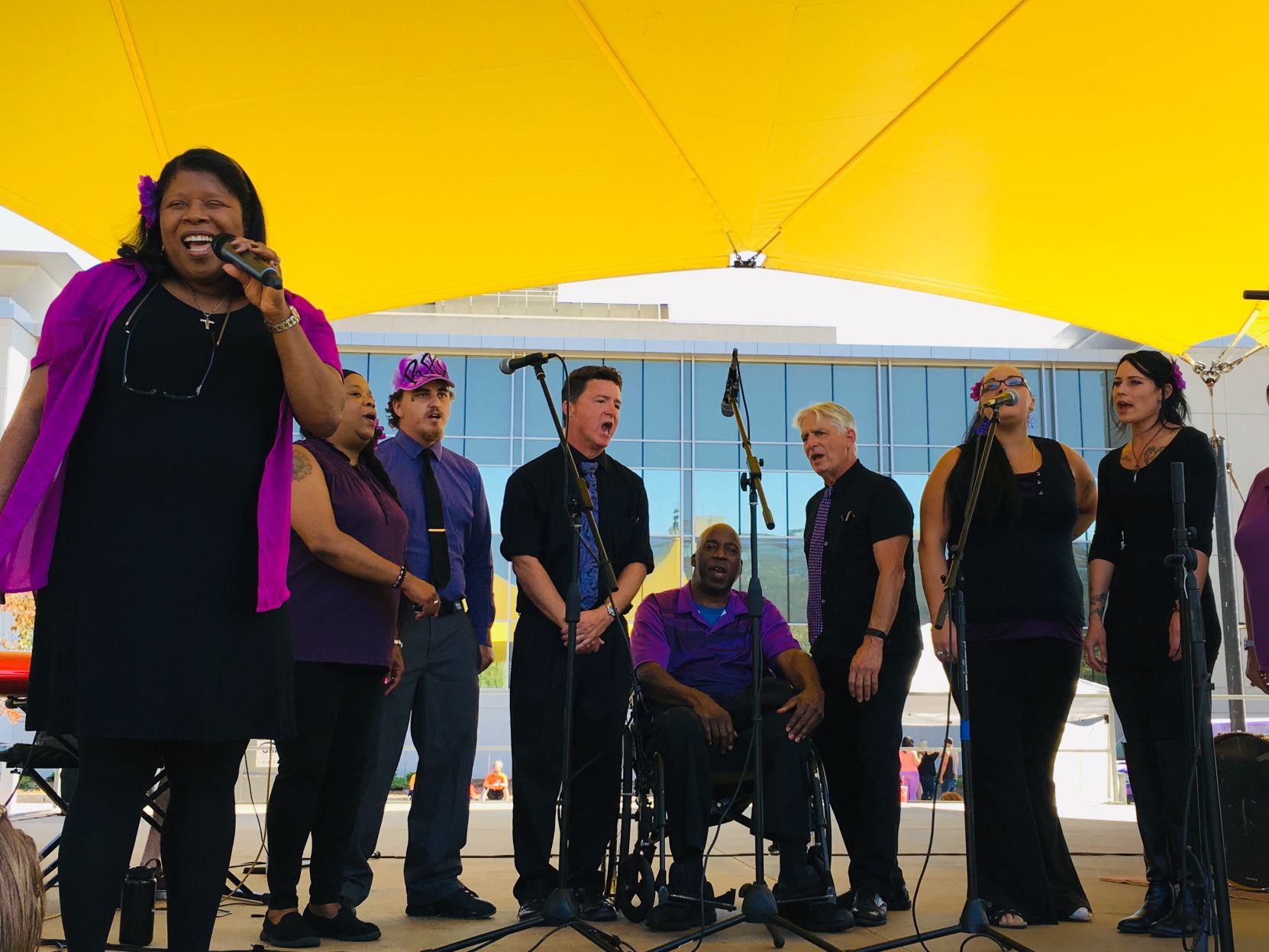 Hope Ensemble perform at the Rally for Recovery